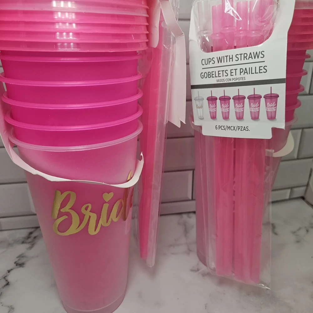 Pink Bridal Party Supplies Set